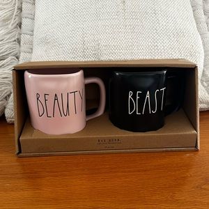 Rae Dunn Beauty and Beast mug set